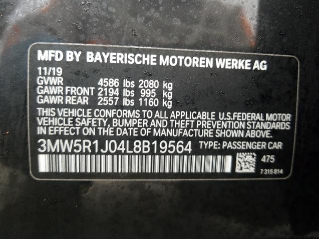 2020 BMW 330I 3MW5R1J04L8B19564
