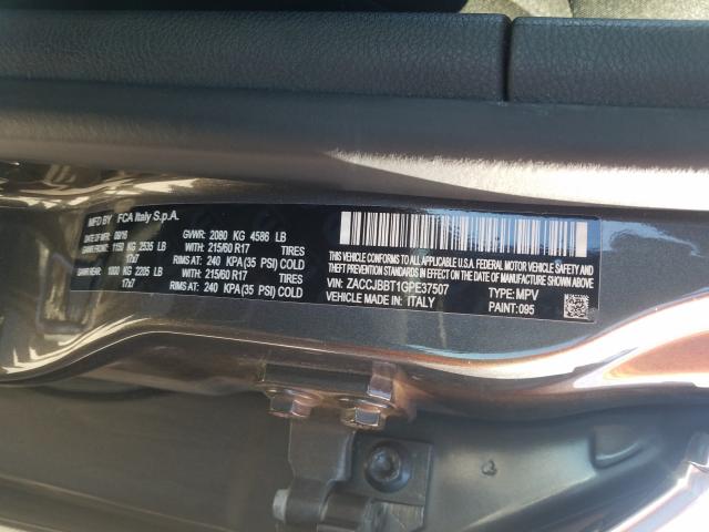 2016 JEEP RENEGADE L ZACCJBBT1GPE37507