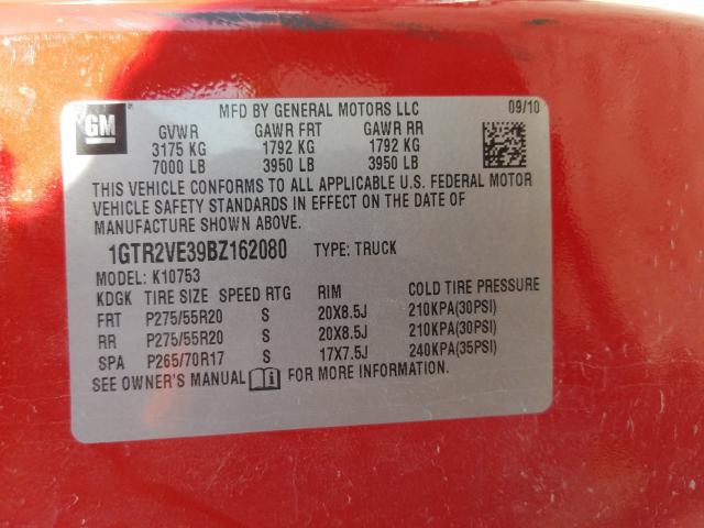 2011 GMC SIERRA K15 1GTR2VE39BZ162080