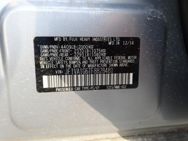 2015 SUBARU WRX LIMITE JF1VA1G61F8828481