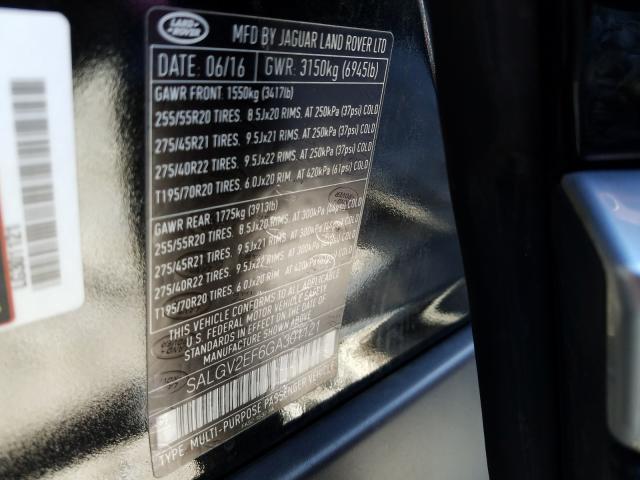 2016 LAND ROVER RANGE ROVE SALGV2EF6GA301121