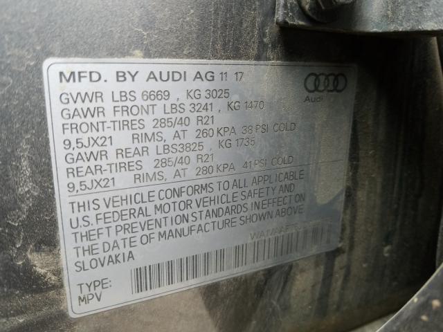 VIN WA1VAAF76JD022778 2018 Audi Q7, Prestige no.10