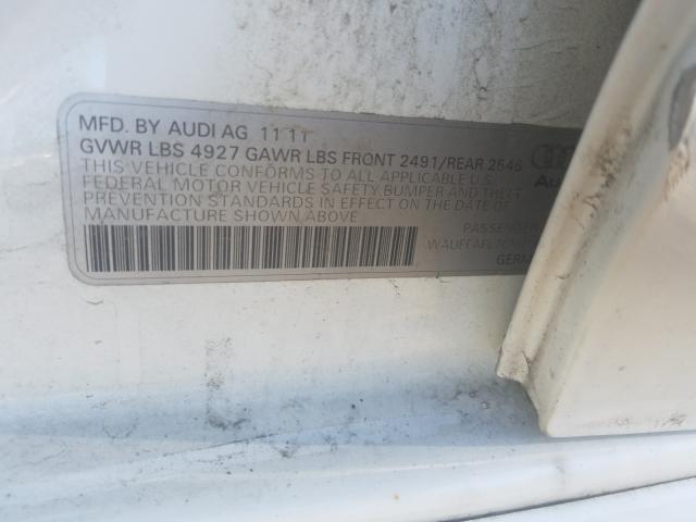 2012 AUDI A4 PREMIUM WAUFFAFL7CN016460
