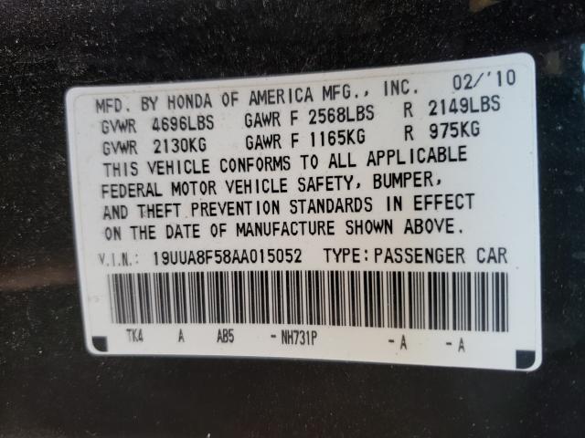 2010 ACURA TL 19UUA8F58AA015052