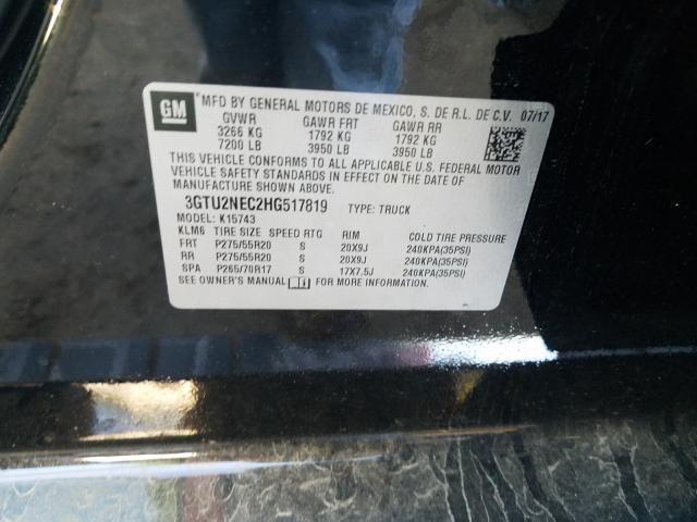2017 GMC SIERRA K15 3GTU2NEC2HG517819