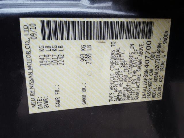 2011 NISSAN ALTIMA BAS 1N4AL2AP3BN407700