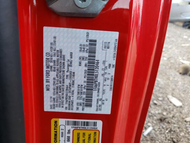 Auction sale of the 2020 FORD MUSTANG , vin: 1FA6P8TH0L5120464, lot number: 52763570