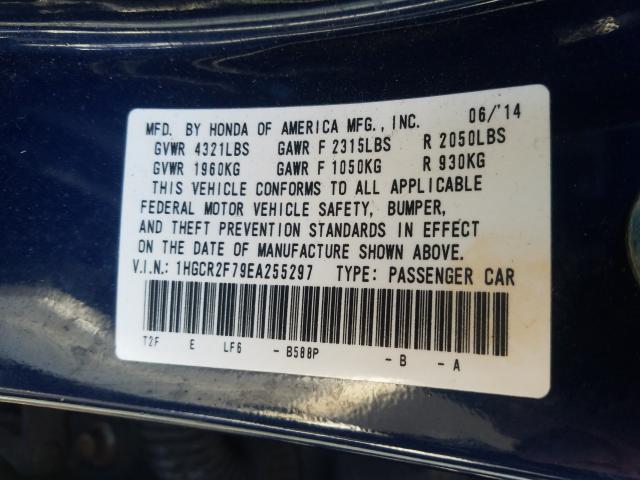 2014 HONDA ACCORD EX 1HGCR2F79EA255297