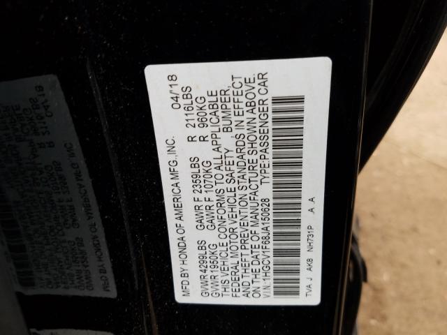 2018 HONDA ACCORD EXL 1HGCV1F68JA150628
