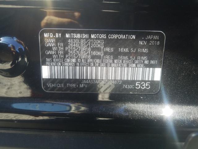 2019 MITSUBISHI ECLIPSE CR JA4AS3AA2KZ024672