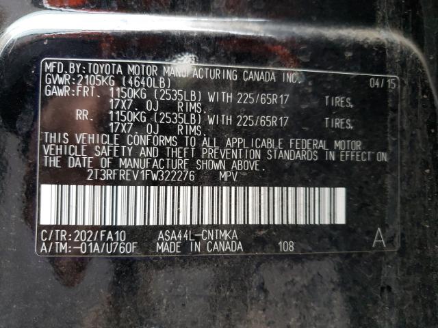 2015 TOYOTA RAV4 XLE - 2T3RFREV1FW322276