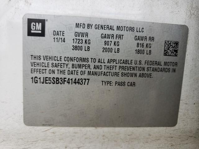 2015 CHEVROLET SONIC LTZ 1G1JE5SB3F4144377