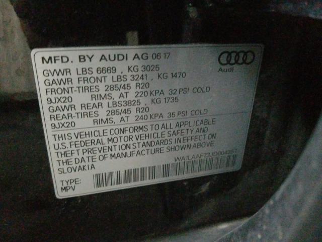 VIN WA1LAAF73JD004357 2018 Audi Q7, Premium Plus no.10