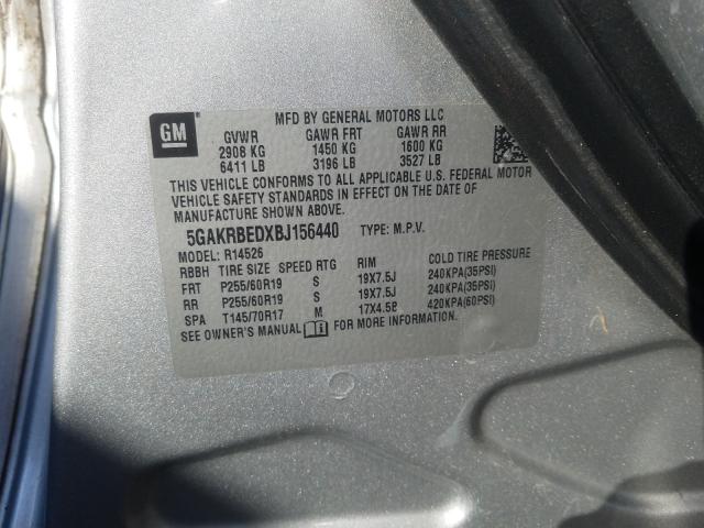 2011 BUICK ENCLAVE CX 5GAKRBEDXBJ156440