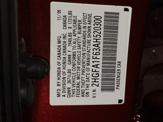 2010 HONDA CIVIC LX-S 2HGFA1F63AH520300