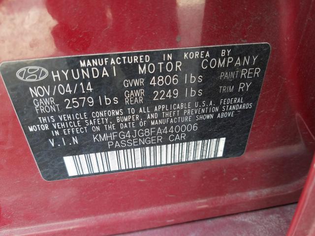 2015 HYUNDAI AZERA KMHFG4JG8FA440006
