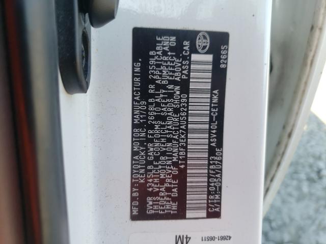 2010 TOYOTA CAMRY BASE 4T1BF3EK7AU562390