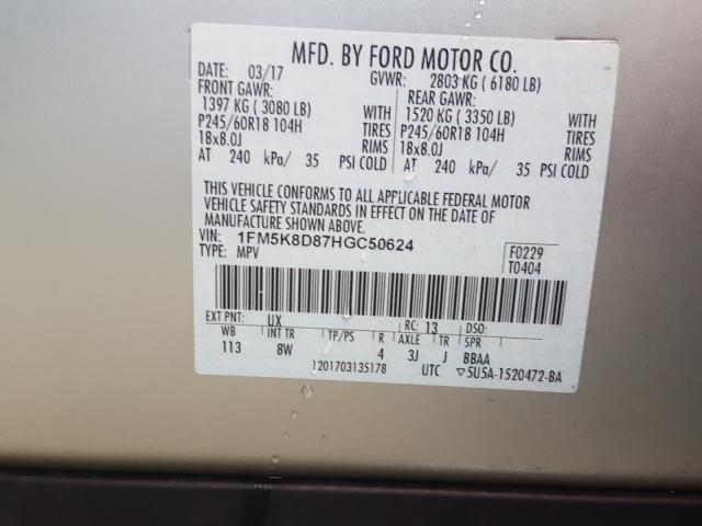 Ford Explorer 2017 -auction- 9