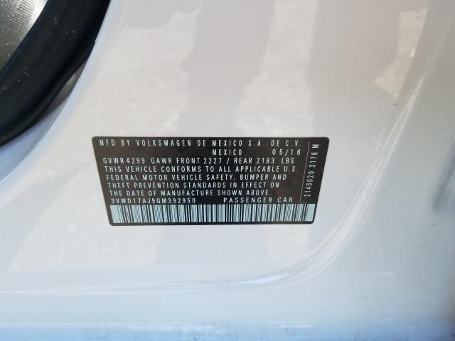 2016 VOLKSWAGEN JETTA SPOR 3VWD17AJ9GM392950