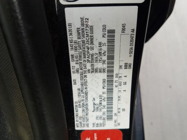 2012 FORD FIESTA SES 3FADP4FJ3CM173622