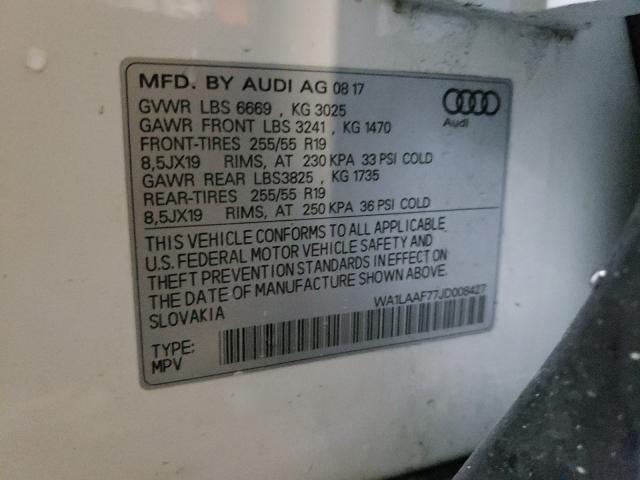 VIN WA1LAAF77JD008427 2018 Audi Q7, Premium Plus no.10