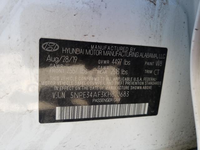 2019 HYUNDAI SONATA LIM 5NPE34AF3KH820683