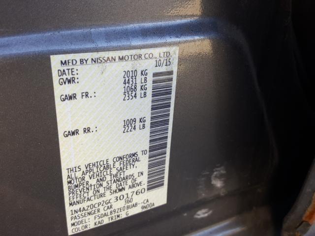 2016 NISSAN LEAF S 1N4AZ0CP2GC301760