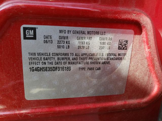 2013 BUICK LACROSSE P 1G4GH5E35DF316189