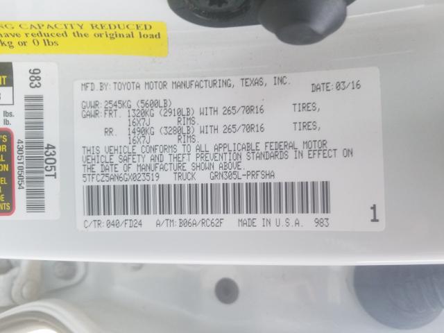 2016 TOYOTA TACOMA DOU 5TFCZ5AN6GX023519