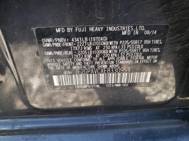 2014 SUBARU XV CROSSTR JF2GPAVCXE8330953