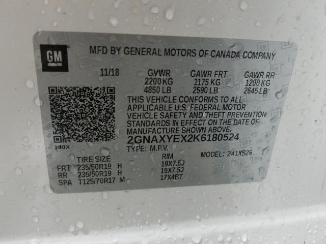 2019 CHEVROLET EQUINOX PR 2GNAXYEX2K6180524