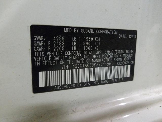 2019 SUBARU IMPREZA PR 4S3GTAC60K3721190
