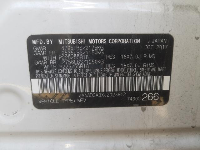 2018 MITSUBISHI OUTLANDER JA4AD3A3XJZ023912