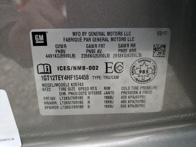 2017 GMC SIERRA K25 1GT12TEY4HF154458