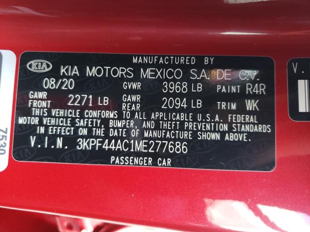 2021 KIA FORTE GT 3KPF44AC1ME277686