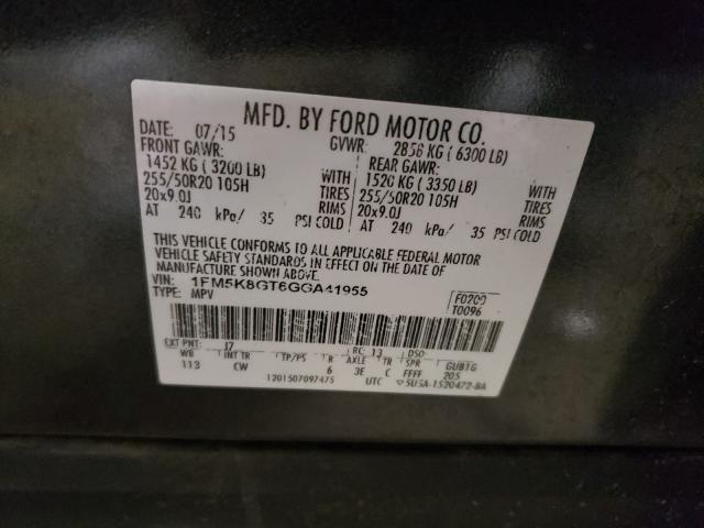 2016 FORD EXPLORER S 1FM5K8GT6GGA41955