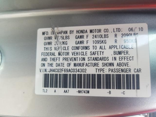 2010 ACURA TSX JH4CU2F69AC034302