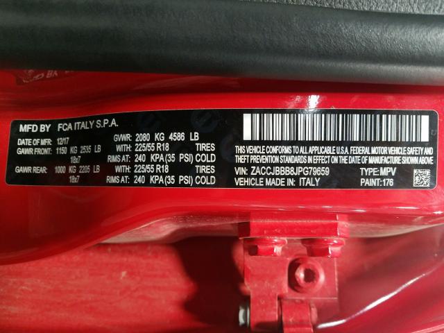 2018 JEEP RENEGADE L ZACCJBBB8JPG79659