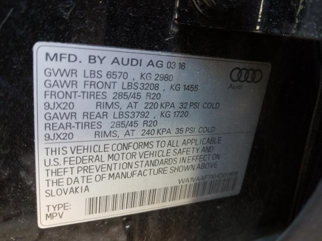 2017 AUDI Q7 PRESTIG WA1VAAF7XHD011616