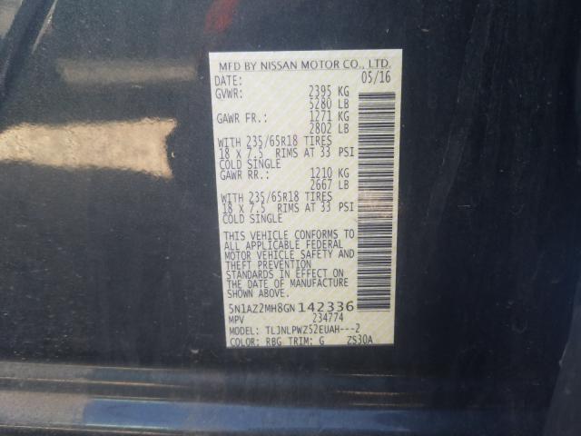 2016 NISSAN MURANO 5N1AZ2MH8GN142336