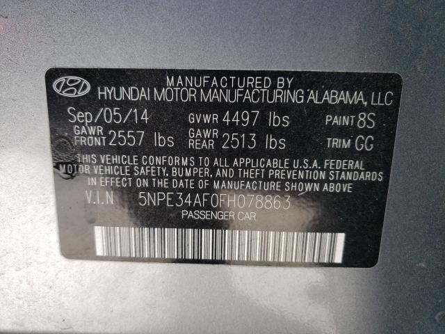 2015 HYUNDAI SONATA SPO 5NPE34AF0FH078863