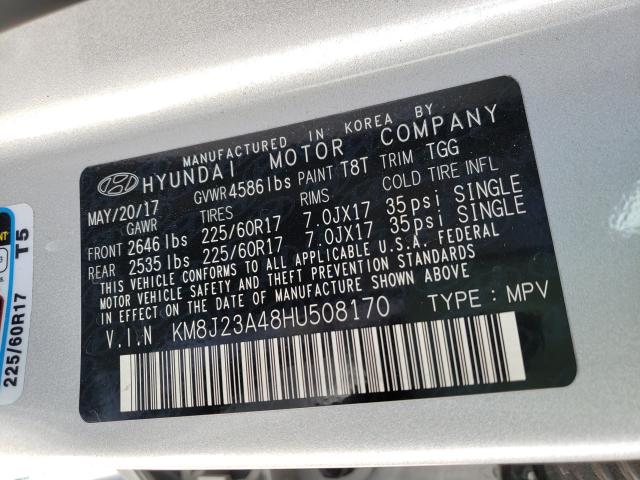 2017 HYUNDAI TUCSON SE KM8J23A48HU508170