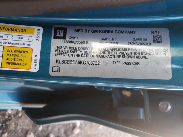 2019 CHEVROLET SPARK LS KL8CB6SA6KC705752