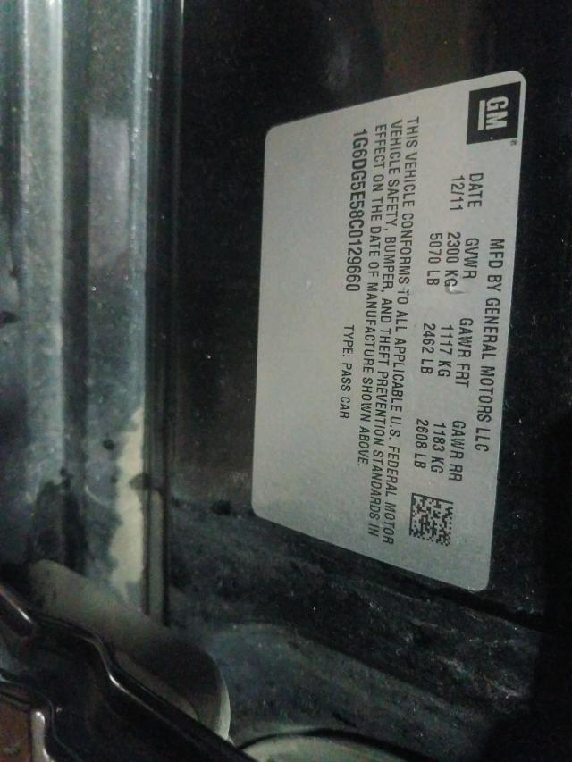 2012 CADILLAC CTS LUXURY 1G6DG5E58C0129660