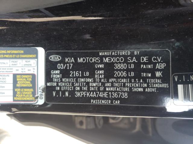 2017 KIA FORTE LX 3KPFK4A74HE136738