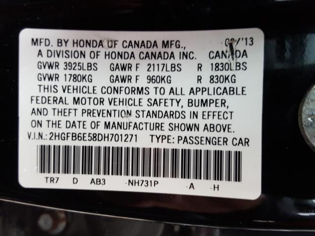 2013 HONDA CIVIC SI 2HGFB6E58DH701271
