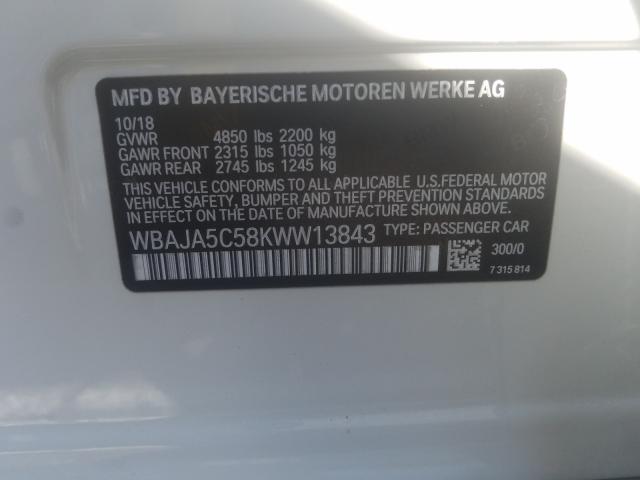 2019 BMW 530 I WBAJA5C58KWW13843