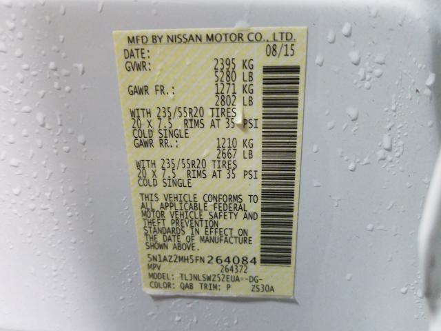 2015 NISSAN MURANO S 5N1AZ2MH5FN264084
