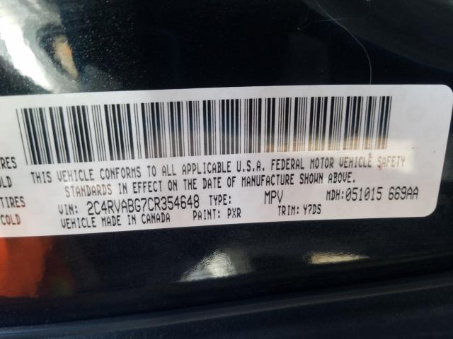 2012 VOLKSWAGEN ROUTAN SE 2C4RVABG7CR354648