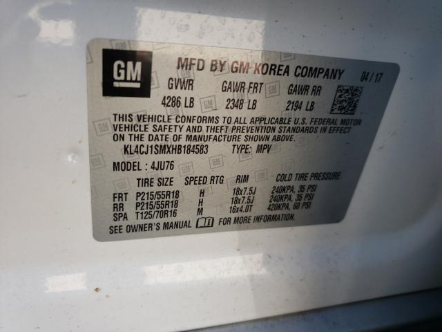 2017 BUICK ENCORE SPO KL4CJ1SMXHB184583